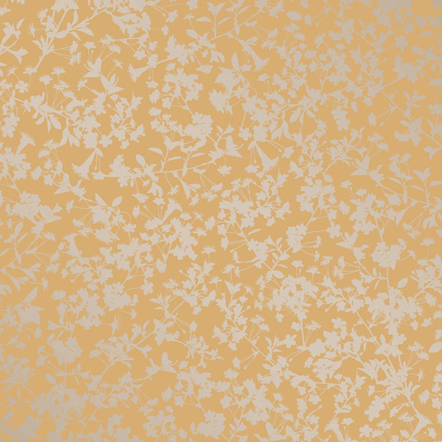 Yellow non-woven wallpaper, Flowers, M52402, Adéle, Ugépa