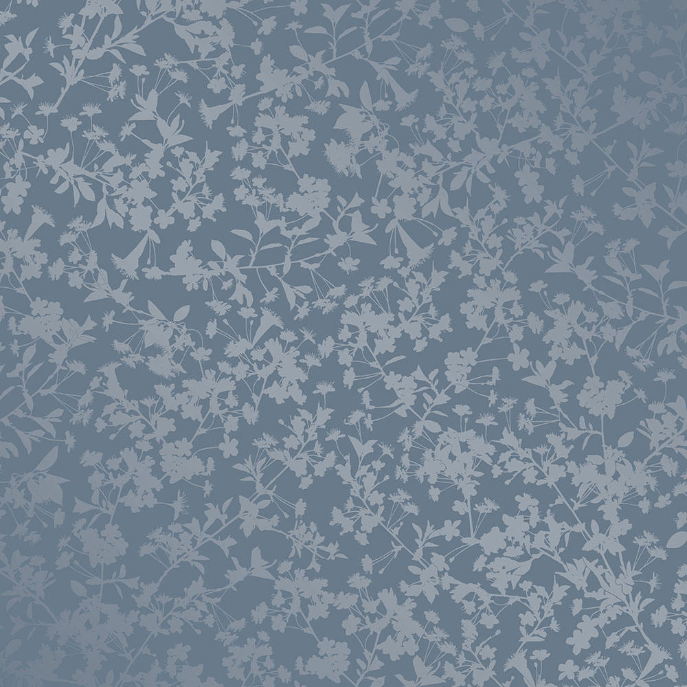 Blue non-woven wallpaper, Flowers, M52401, Adéle, Ugépa