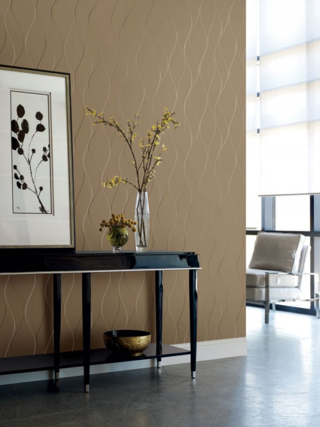 Metallic gold wallpaper with waves Y6201406, Dazzling Dimensions 2, York