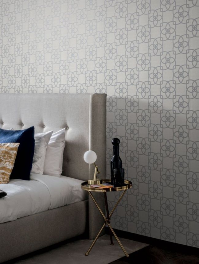 Grey wallpaper with silver ornaments Y6200205, Dazzling Dimensions 2, York
