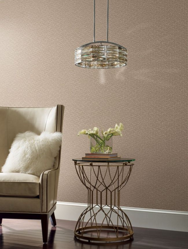 Brown non-woven wallpaper with cream spots DD3806, Dazzling Dimensions 2, York