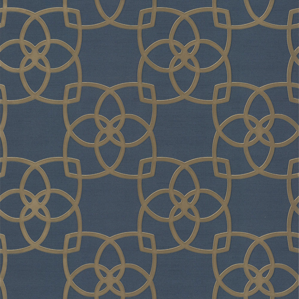 Luxury blue wallpaper with golden ornaments DD3711, Dazzling Dimensions 2, York
