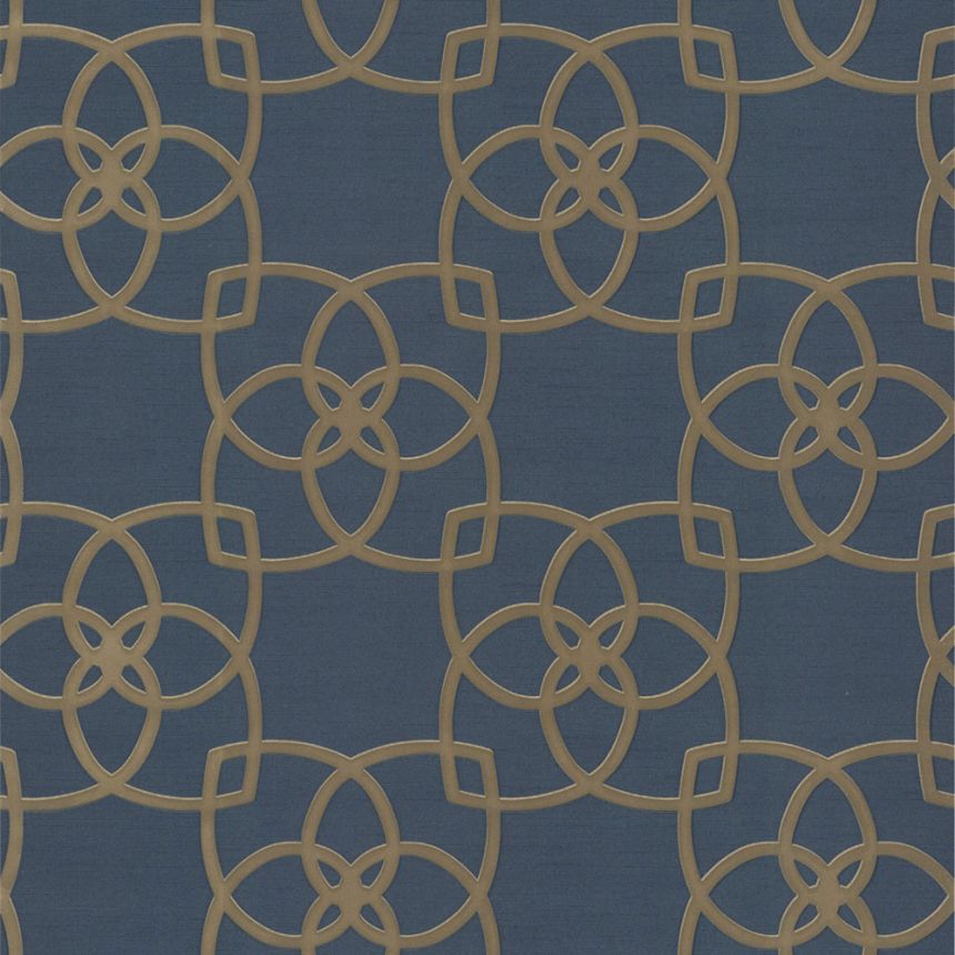 Luxury blue wallpaper with golden ornaments DD3711, Dazzling Dimensions 2, York