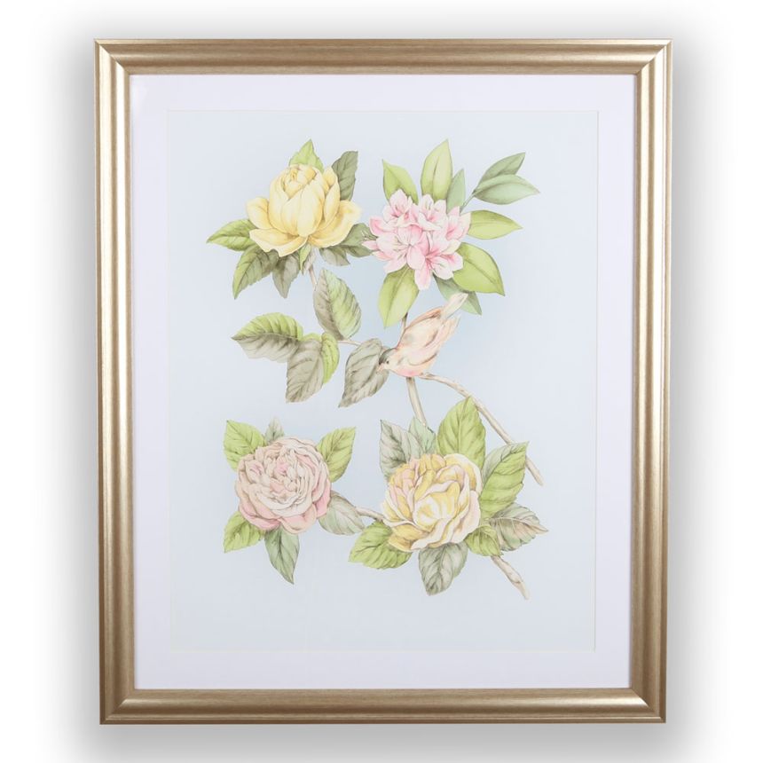 Printed canvas, framed Roisin seaspray white 115771, Laura Ashley, Graham Brown
