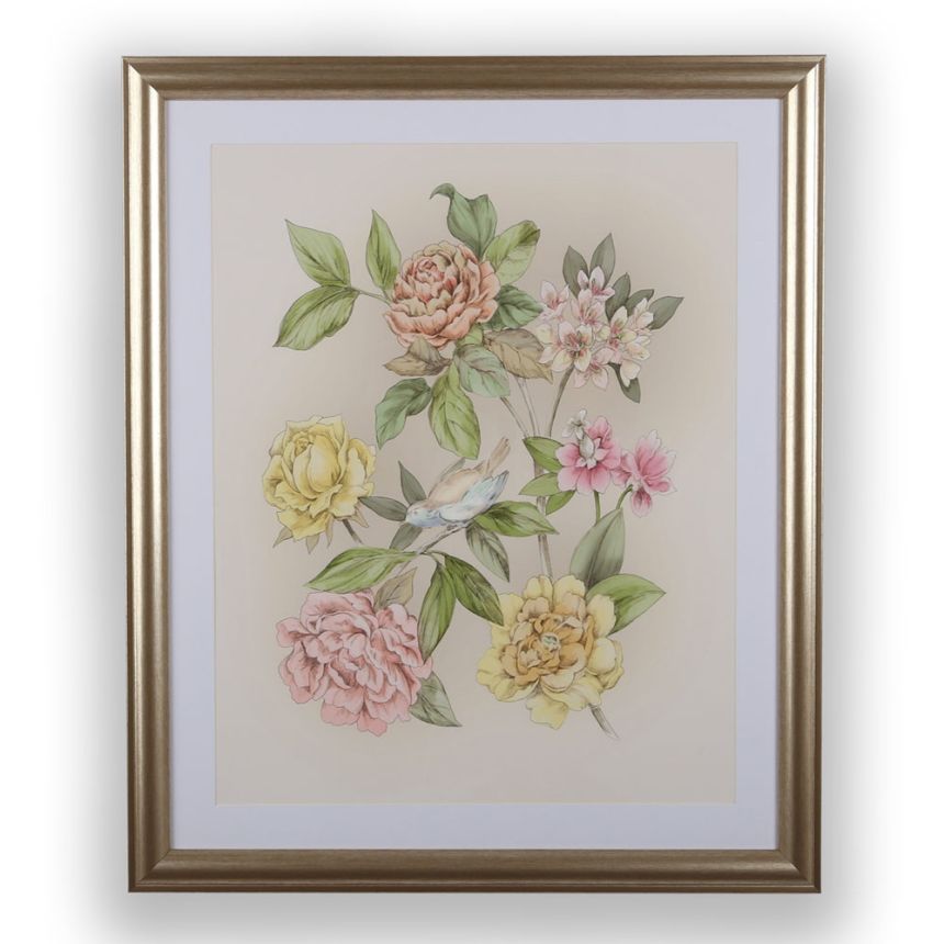 Printed canvas, framed Roisin natural 115770, Laura Ashley, Graham Brown