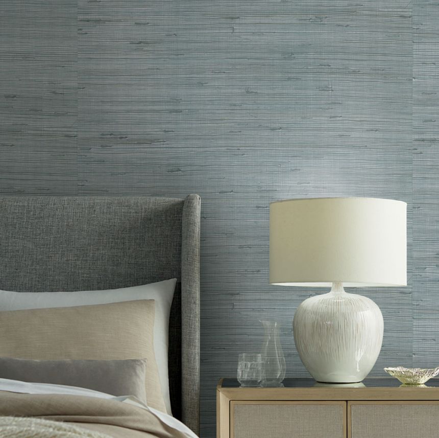 Unusual wallpaper, jute on a silver background OS4325, Modern nature II, York