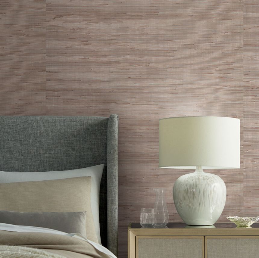 Unusual wallpaper, jute on a silver background OS4323, Modern nature II, York