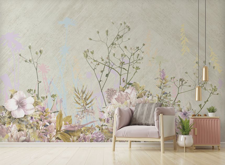 Flowers wall mural, Z66879, 5,10 X 3 m, Satin Flowers, Zambaiti Parati