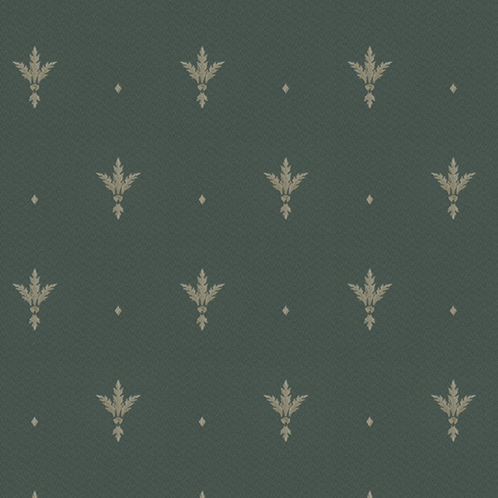 Green non-woven baroque wallpaper, Z66851, Satin Flowers, Zambaiti Parati