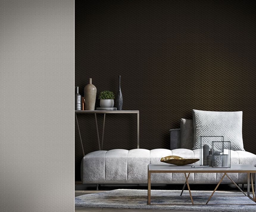 Gray wallpaper with geometric patterns Z80060 Philipp Plein, Zambaiti Parati