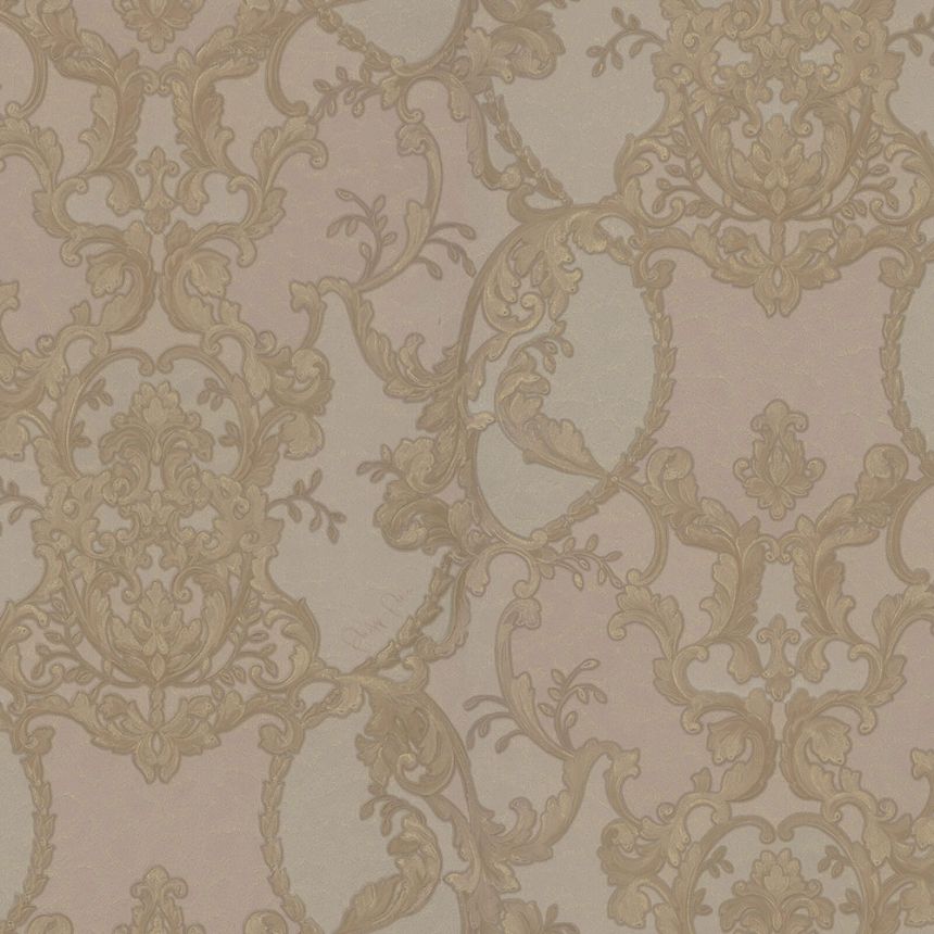 Gold-beige baroque luxury wallpaper Z80037 Philipp Plein, Zambaiti Parati