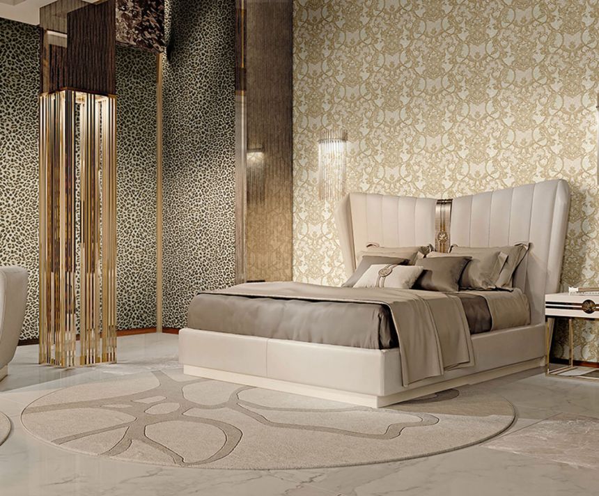 Gold-beige baroque luxury wallpaper Z80037 Philipp Plein, Zambaiti Parati
