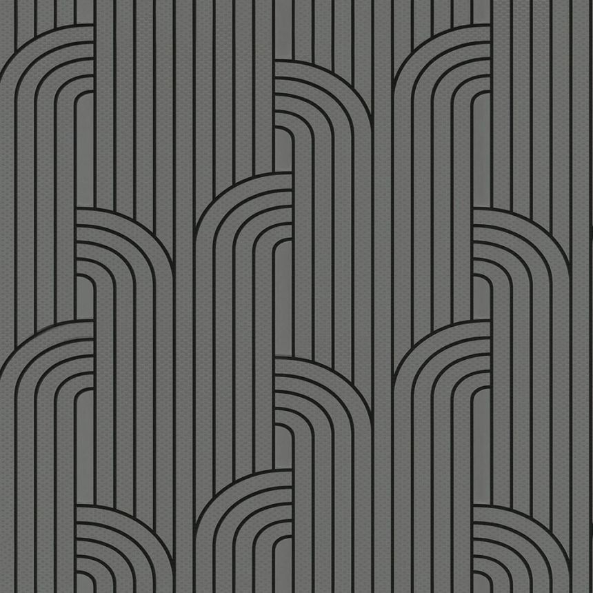 Luxury grey geometric pattern wallpaper Z76005, Vision, Zambaiti Parati