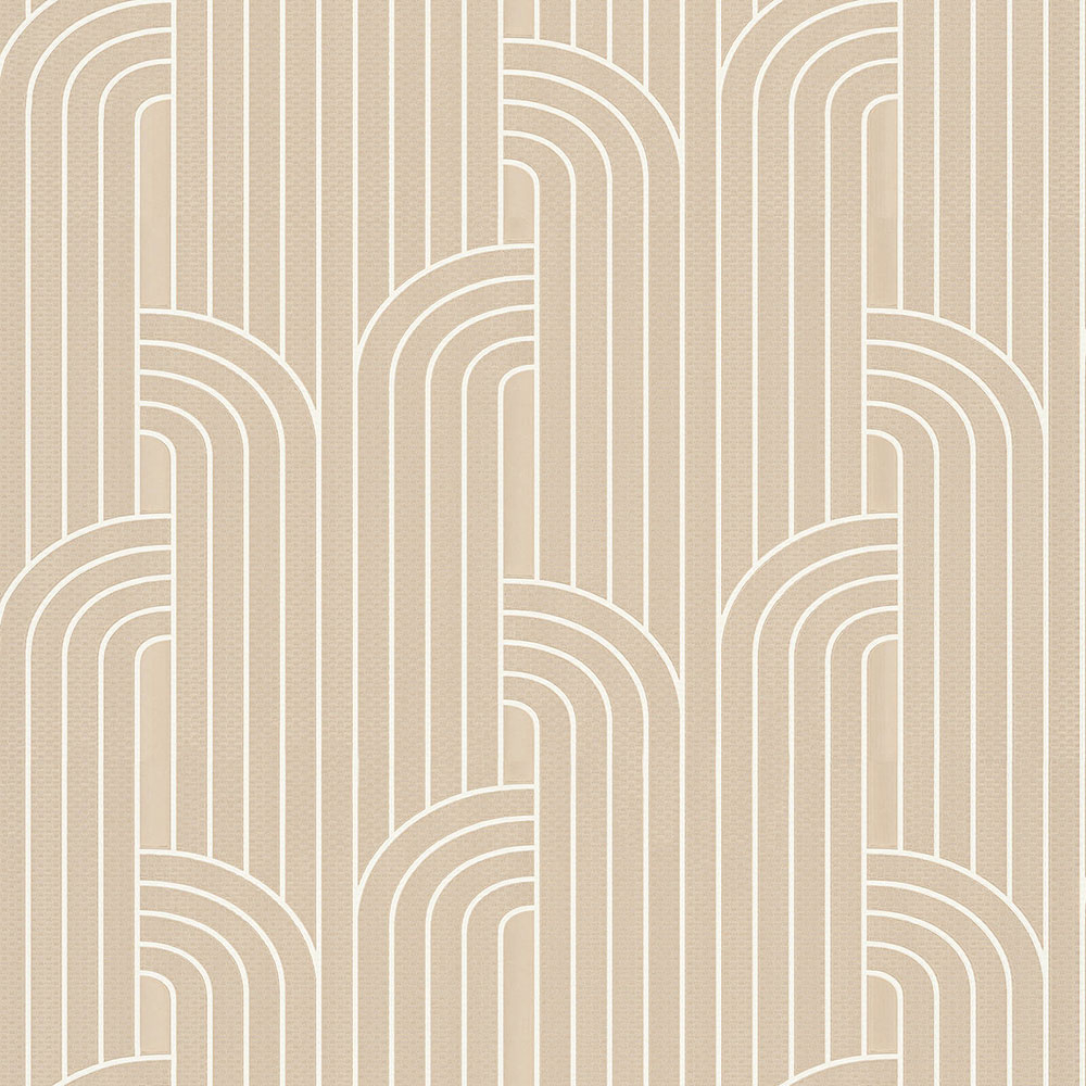 Luxury beige geometric pattern wallpaper Z76034, Vision, Zambaiti Parati