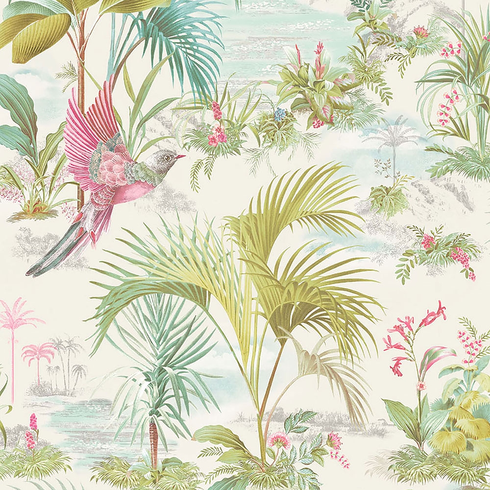 Non-woven wallpaper, palm leaves, birds, 300140, Pip Studio 5, Eijffinger